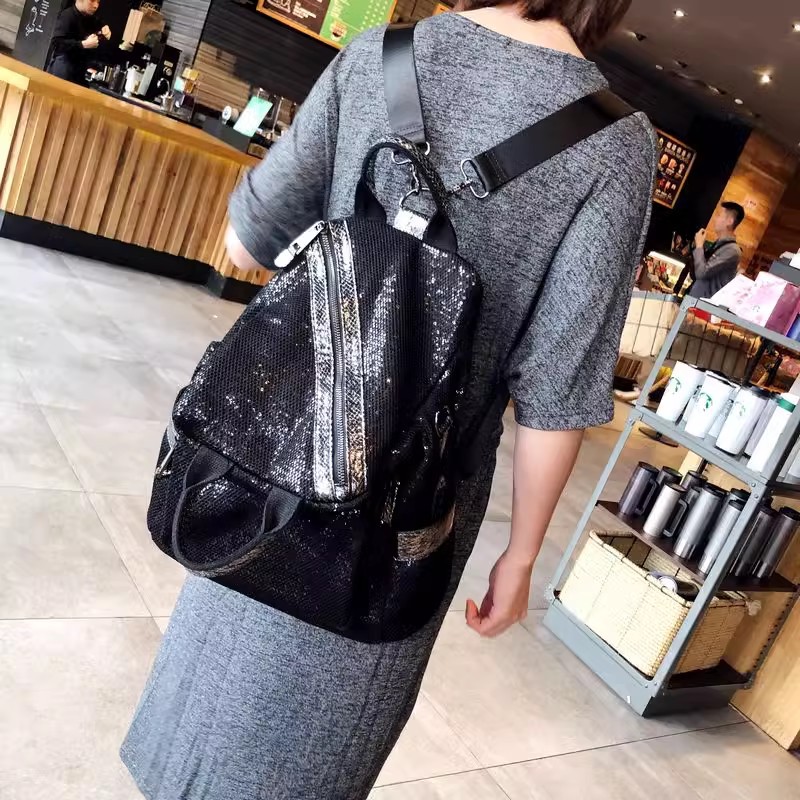 Luxury Bags Quality - กระเป๋าเป้สะพายหลังผู้หญิงคุณภาพสูง, ใหม่กระเป๋าเป้ผ้าไนลอนปักเลื่อมกระเป๋าพาดลำตัวของผู้หญิงกระเป๋าโรงเรียนเดย์แพ็คลำลองนักออกแบบหรูหรากระเป๋าเป้เด็กผู้หญิง