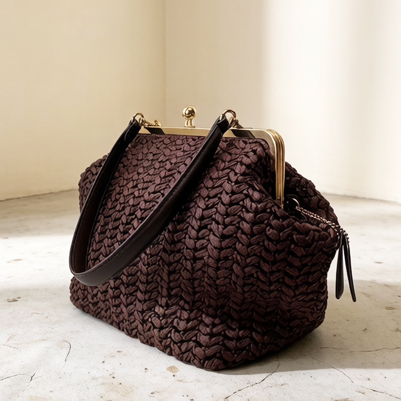 Luxury Bags Quality - กระเป๋าสะพายชายหาดแบบถักมือพร้อมกรอบล็อคแบบ Kisslock สำหรับผู้หญิง กระเป๋าถือและกระเป๋าสะพายไหล่ดีไซน์หรูหรา รุ่นใหม่ปี 2026