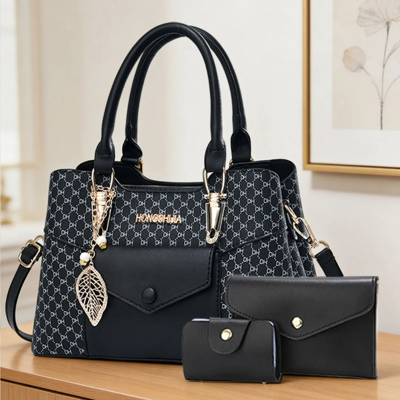 Luxury Bags For You - กระเป๋าโท้ทขนาดใหญ่เนื้อผ้าคุณภาพสูงสำหรับการเดินทาง, ชุดกระเป๋าผู้หญิงสุดหรูพร้อมกระเป๋าสะพายข้างแบบคัลเลอร์บล็อก