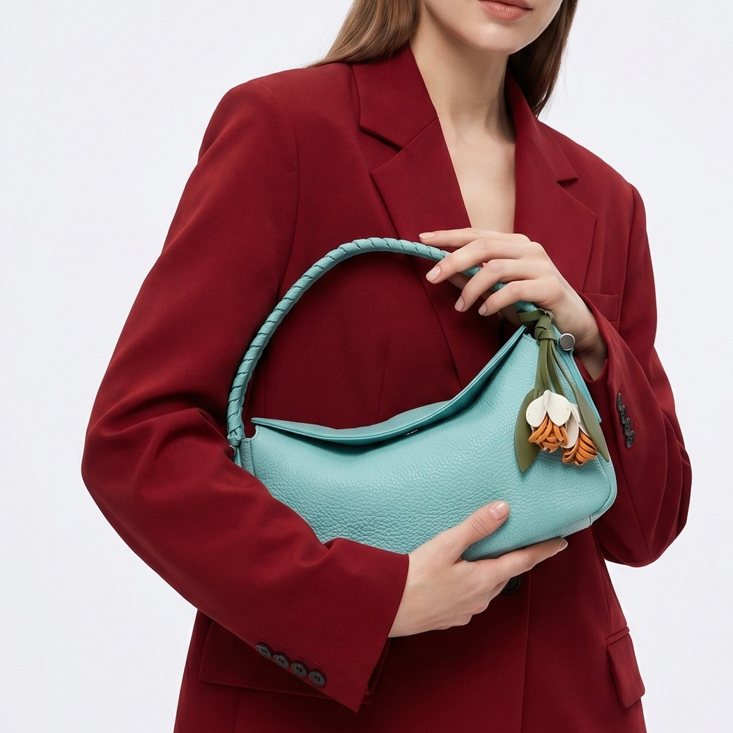 Xl Luxury Bags - กระเป๋าถือหนังวัวแท้ ผู้หญิง วินเทจ กระเป๋าสะพายไหล่ ทรงเกี๊ยว กระเป๋าครอสบอดี้