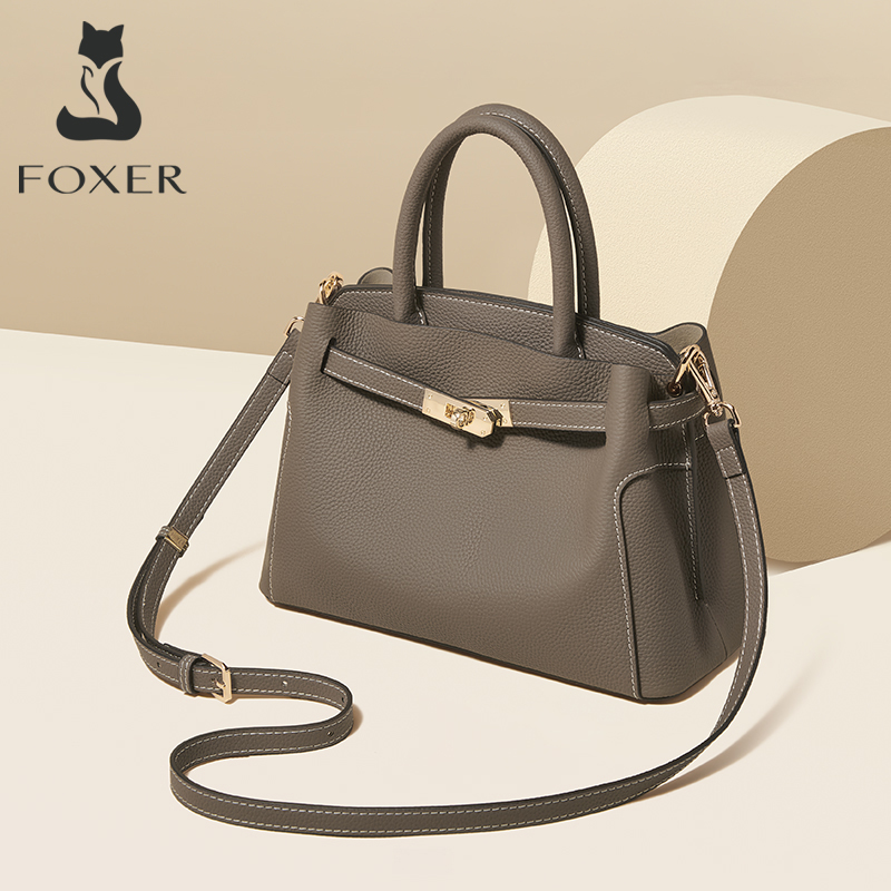 Luxury Bags Sale - FOXER กระเป๋าถือสตรีหนังแท้กระเป๋าสะพายข้างหรูหรากระเป๋าแฟชั่นสตรีกระเป๋าสะพายไหล่สำหรับสาวๆ 2026 ขายร้อน