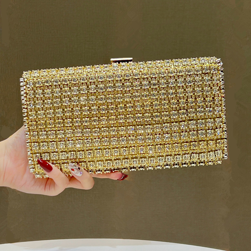 Luxury Bags Shopping - กระเป๋าคลัทช์และกระเป๋าถือสำหรับงานเลี้ยงหรูหราประดับเพชรเต็มใบสำหรับผู้หญิง รุ่นปี 2026 แบรนด์ระดับไฮเอนด์ กระเป๋าสะพายข้างสำหรับเจ้าสาว