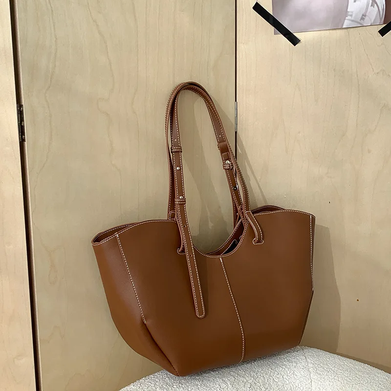 Luxury Bags Quality - กระเป๋าถือผู้หญิงวินเทจ ความจุขนาดใหญ่ กระเป๋าสะพายไหล่สำหรับช้อปปิ้งแบบพกพา กระเป๋าถือหนัง PU หรูหราสำหรับผู้หญิง
