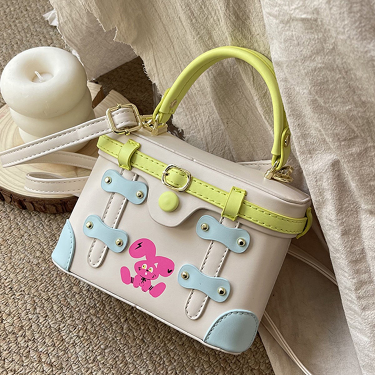 Luxury Bags Japan - กระเป๋าถือผู้หญิงหนัง PU ลายดอกไม้ ดีไซน์หรูหราแบบใหม่ พร้อมหมุดตกแต่ง สไตล์เรโทร