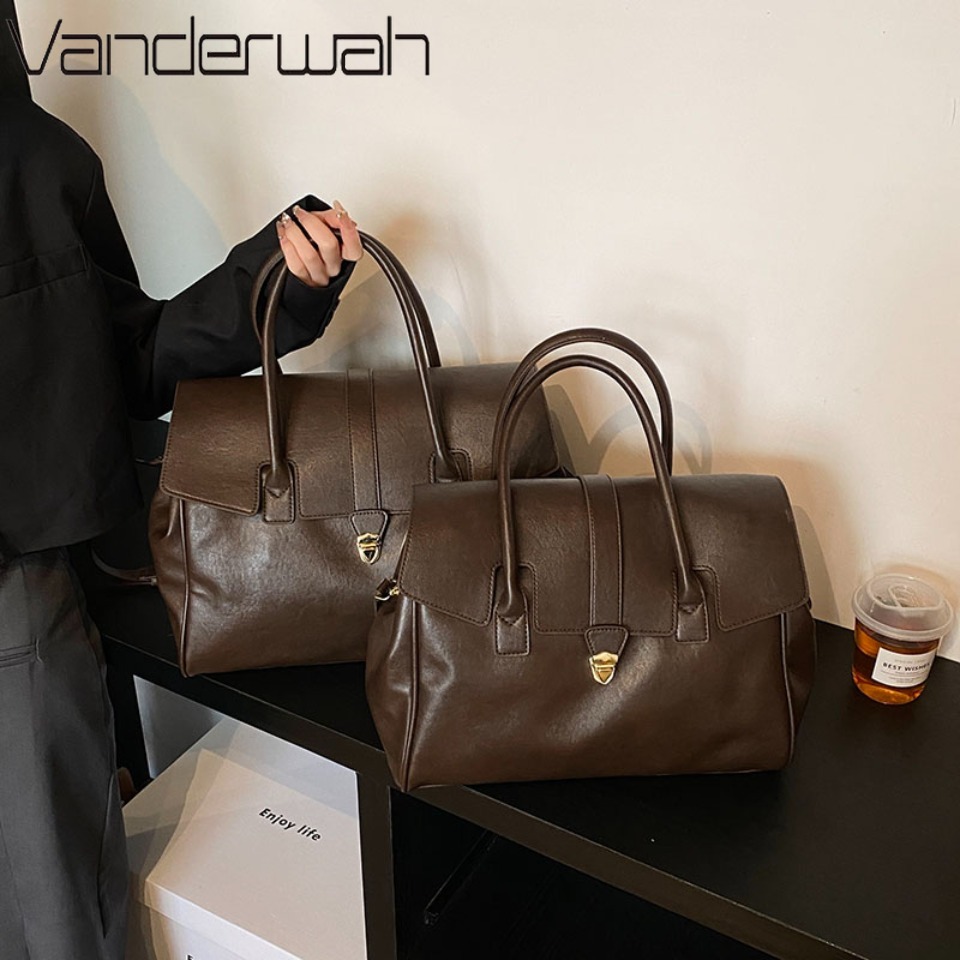 Luxury Bags Quality - กระเป๋าถือสะพายไหล่ผู้หญิงทรงบอสตันขนาดใหญ่หรูหรา หนัง PU พร้อมหูหิ้วด้านบน ดีไซน์ล่าสุด คุณภาพสูง