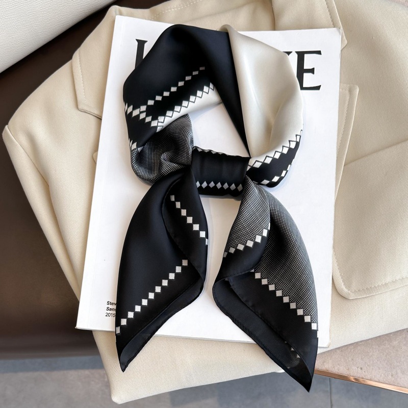 Luxury Bags In China - ใหม่หรูหรารูปแบบม้าผ้าไหมผ้าพันคอสแควร์สตรีซาติน Hairband Neckerchief สํานักงาน Hijab แถบคาดศีรษะ