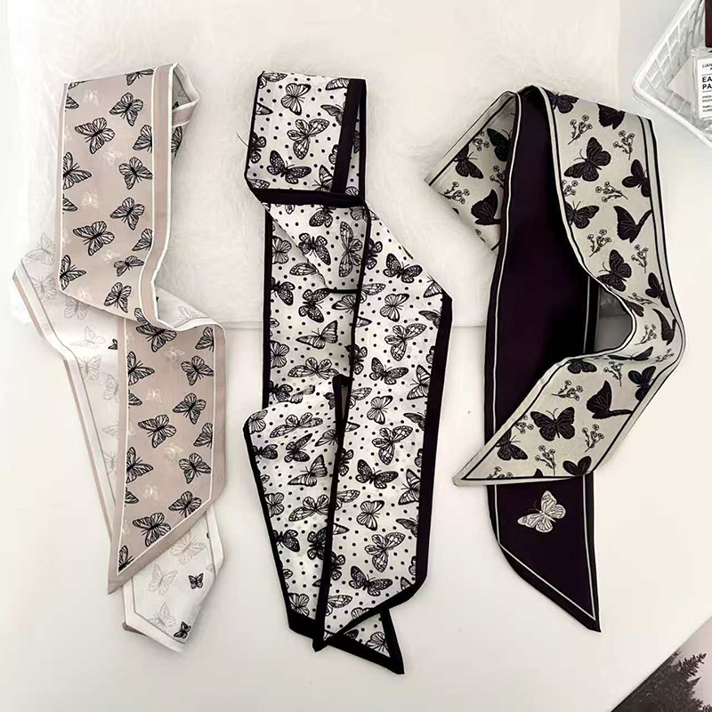 ผ้าพันคอไหมขนาดเล็ก ลายผีเสื้อ - Luxury Bags Designer บทวิจารณ์และราคา