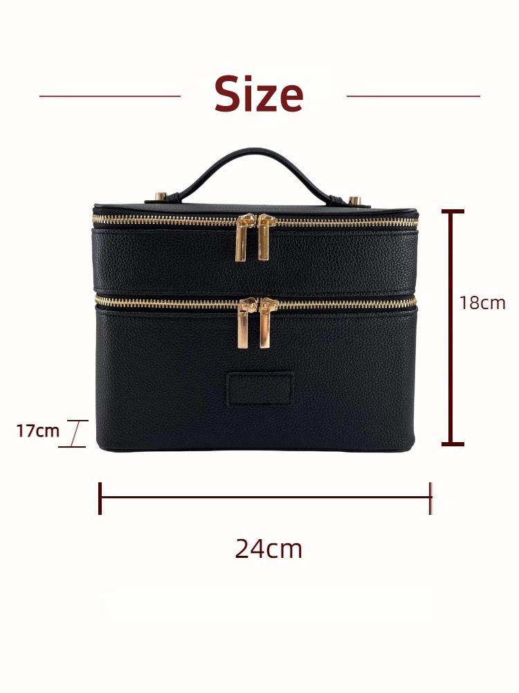 กระเป๋าเครื่องสำอางค์สองชั้นขน - Luxury Bags Quality บทวิจารณ์และราคา
