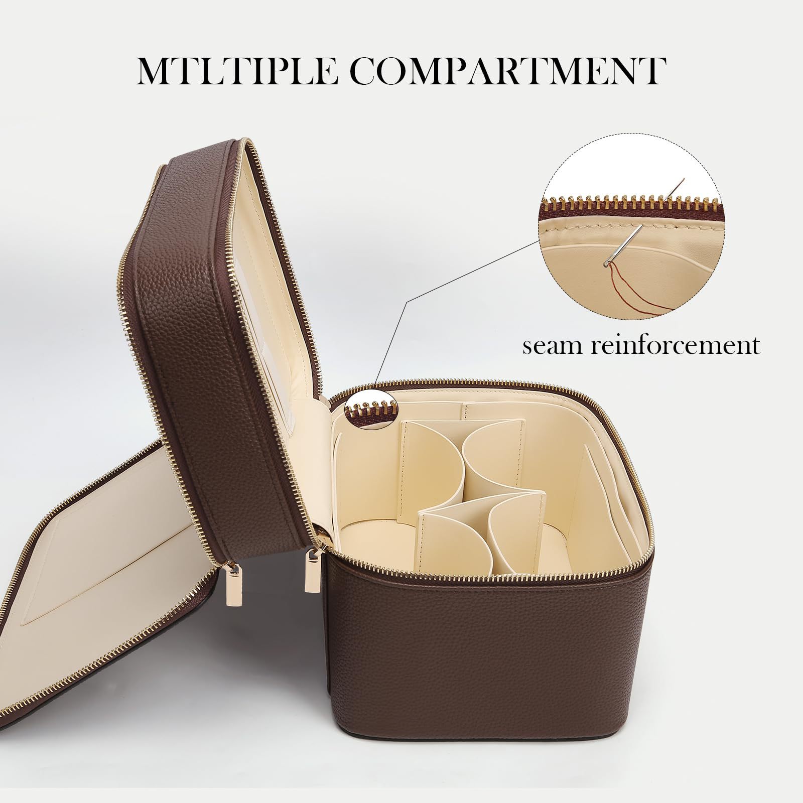 กระเป๋าเครื่องสำอางค์สองชั้นขน - Luxury Bags Quality บทวิจารณ์และราคา