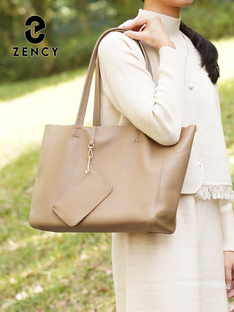 กระเป๋าถือขนาดใหญ่หนังแท้ Zenc - Luxury Bags Quality บทวิจารณ์และราคา