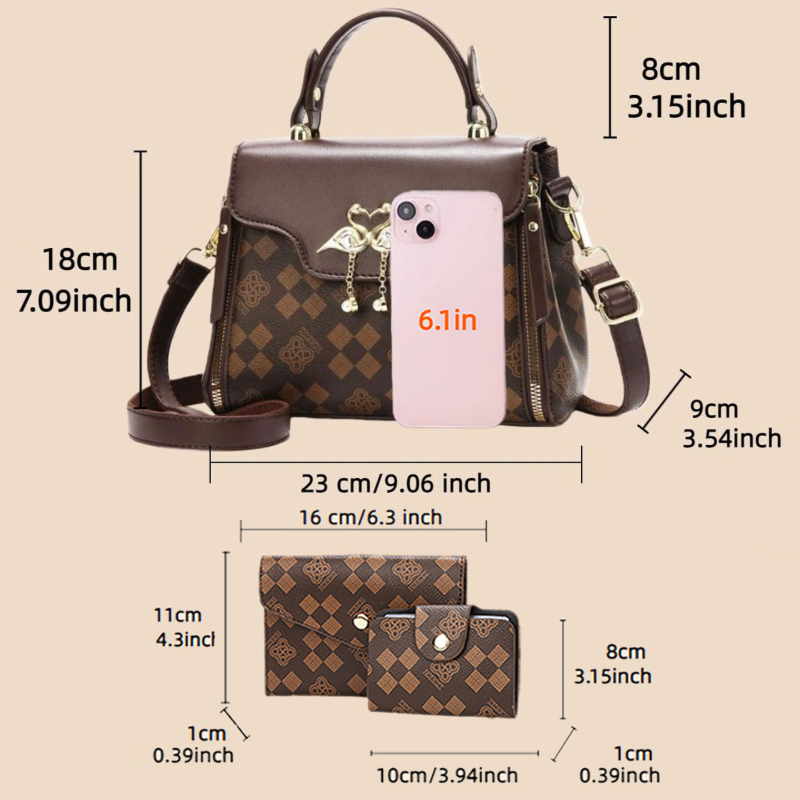 ชุดกระเป๋าผู้หญิง 3 ชิ้น กระเป - Luxury Bags For You บทวิจารณ์และราคา