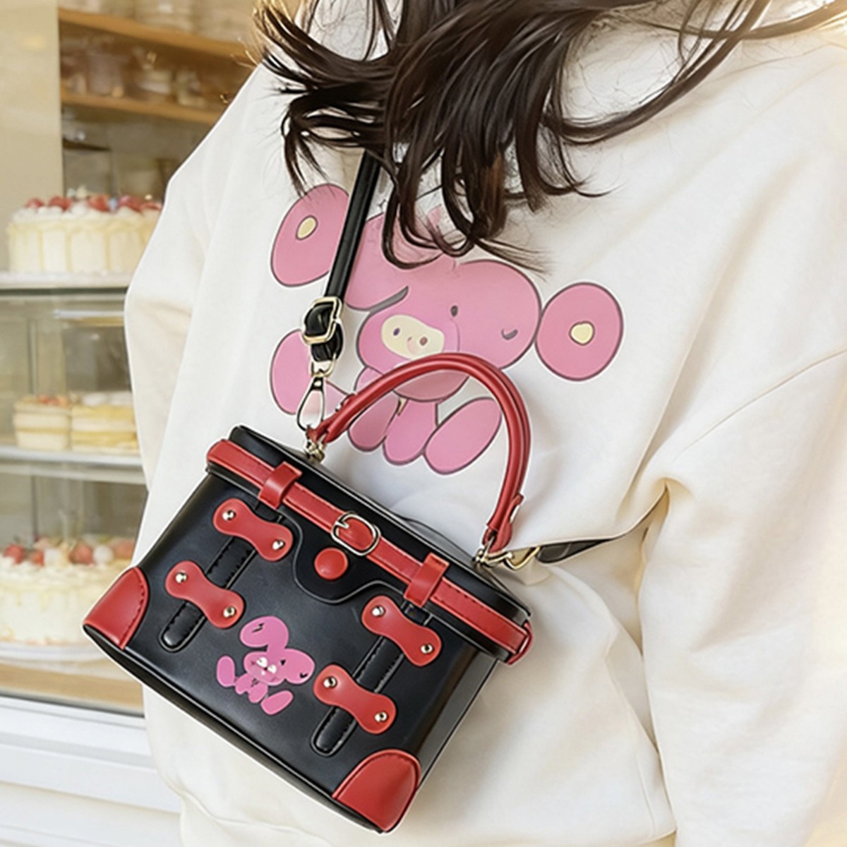 กระเป๋าถือผู้หญิงหนัง PU ลายดอ - Luxury Bags Japan บทวิจารณ์และราคา